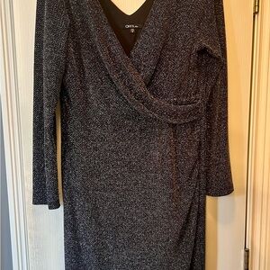 Onyx Sparkling Black Long Sleeve Dress